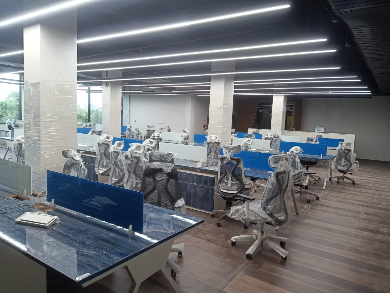 Completed commercial interior project
