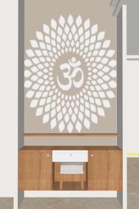 Pooja mandir design detail