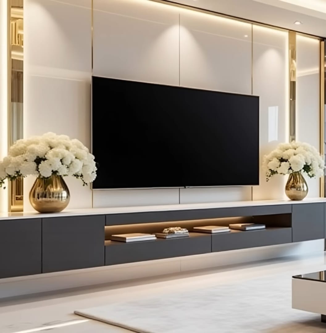 Completed TV unit project